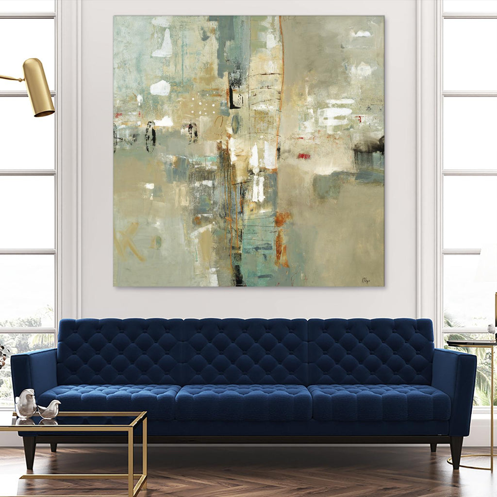 Meet in the Middle by Lisa Ridgers on GIANT ART - beige abstract
