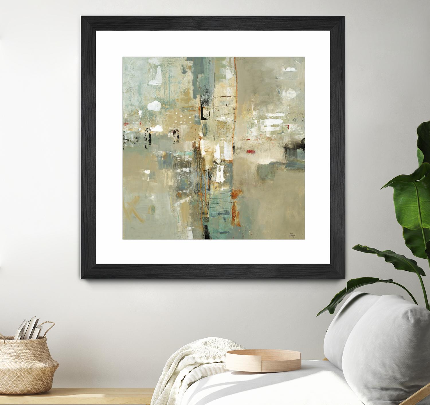 Meet in the Middle by Lisa Ridgers on GIANT ART - beige abstract