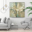 Meet in the Middle by Lisa Ridgers on GIANT ART - beige abstract