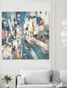 City Beat by Lisa Ridgers on GIANT ART - pink contemporary