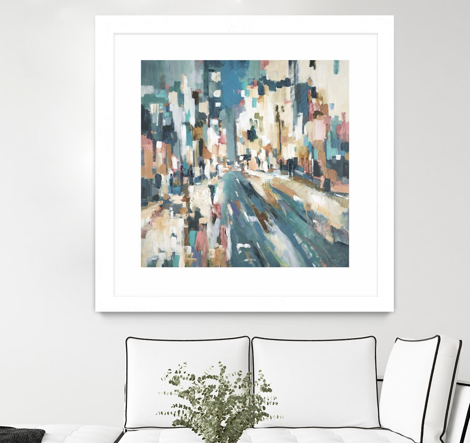 City Beat by Lisa Ridgers on GIANT ART - pink contemporary