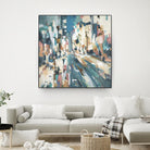 City Beat by Lisa Ridgers on GIANT ART - pink contemporary