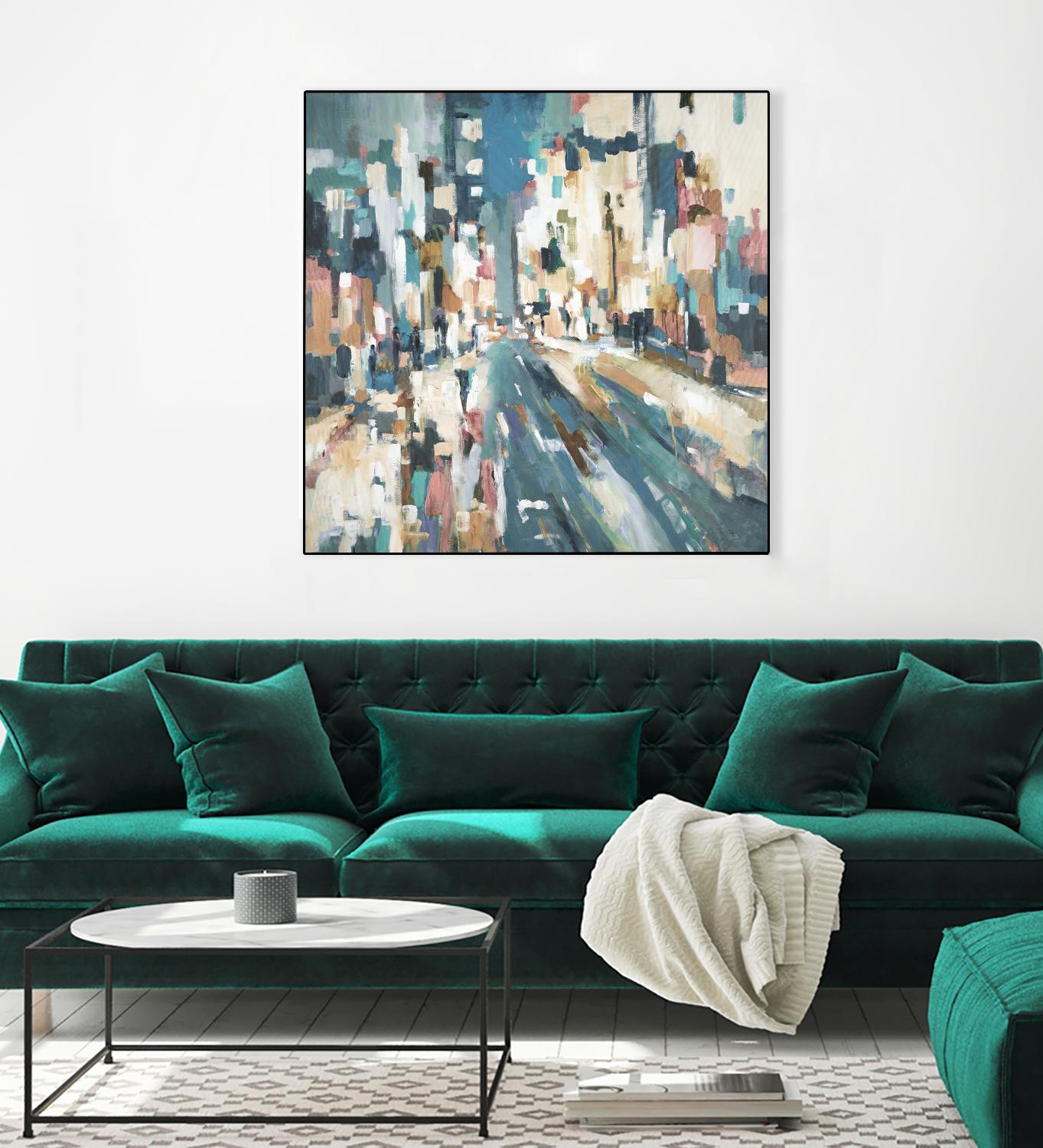 City Beat by Lisa Ridgers on GIANT ART - pink contemporary