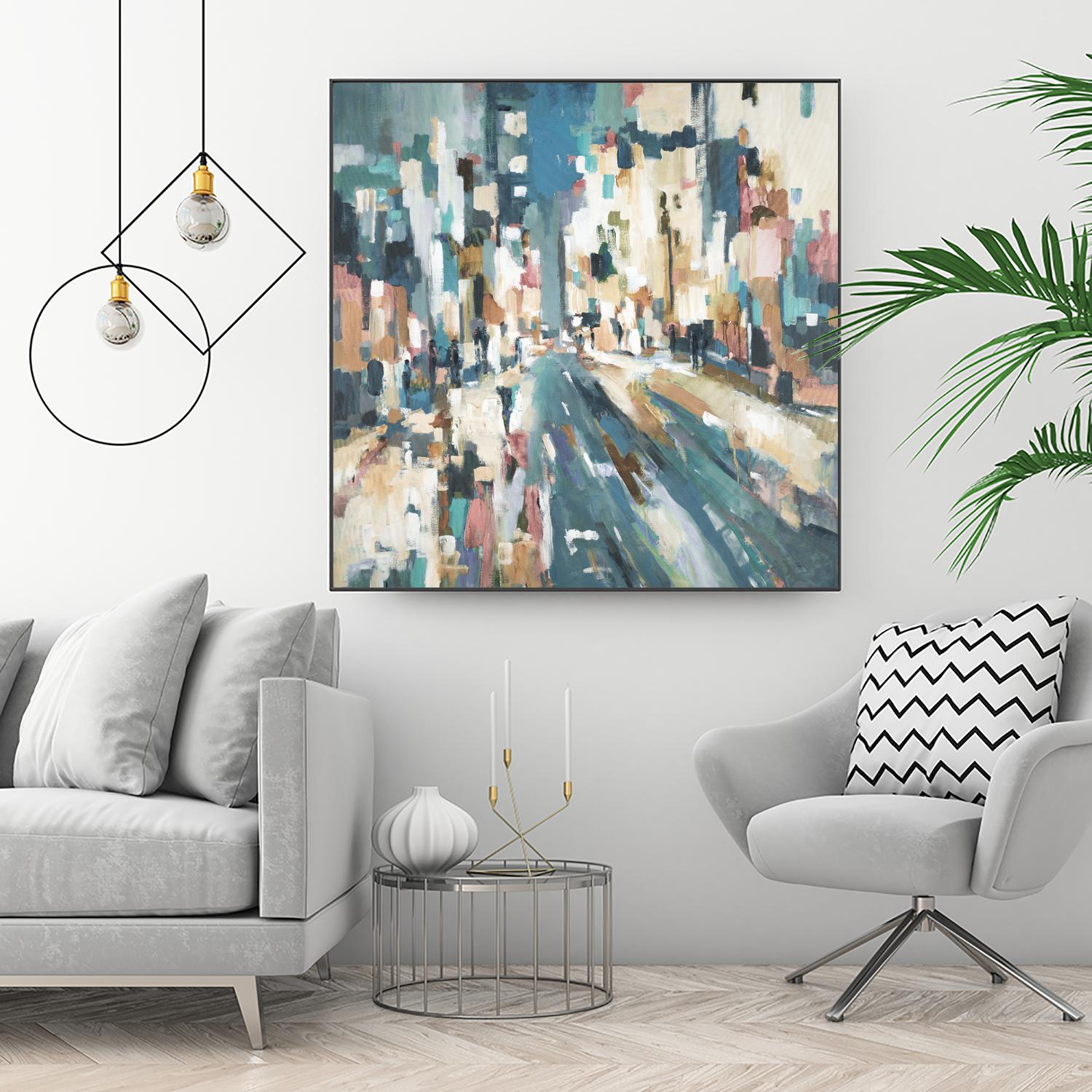 City Beat by Lisa Ridgers on GIANT ART - pink contemporary