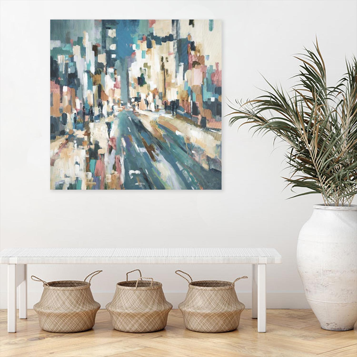 City Beat by Lisa Ridgers on GIANT ART - pink contemporary