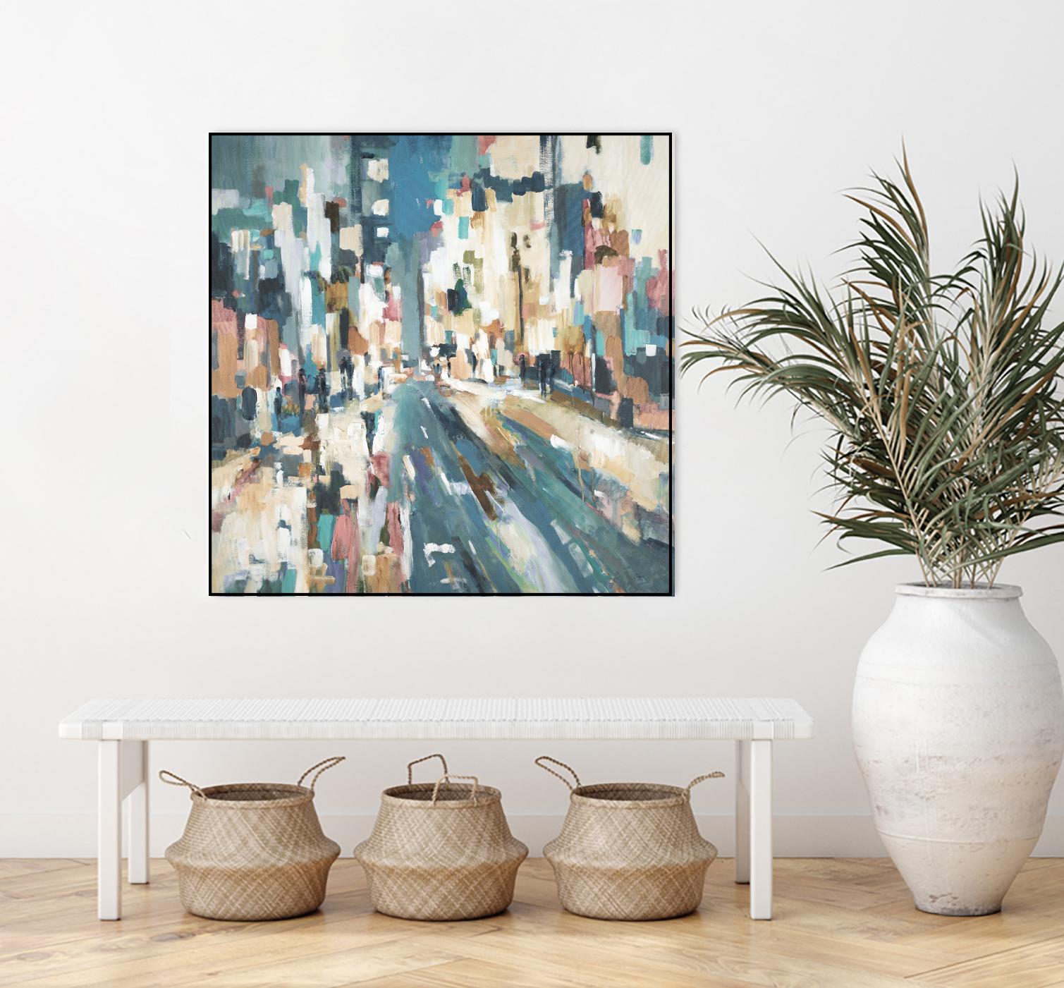 City Beat by Lisa Ridgers on GIANT ART - pink contemporary