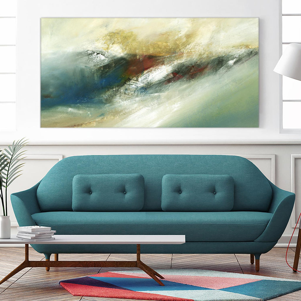 Rugged Scape by Lisa Ridgers on GIANT ART - beige abstract