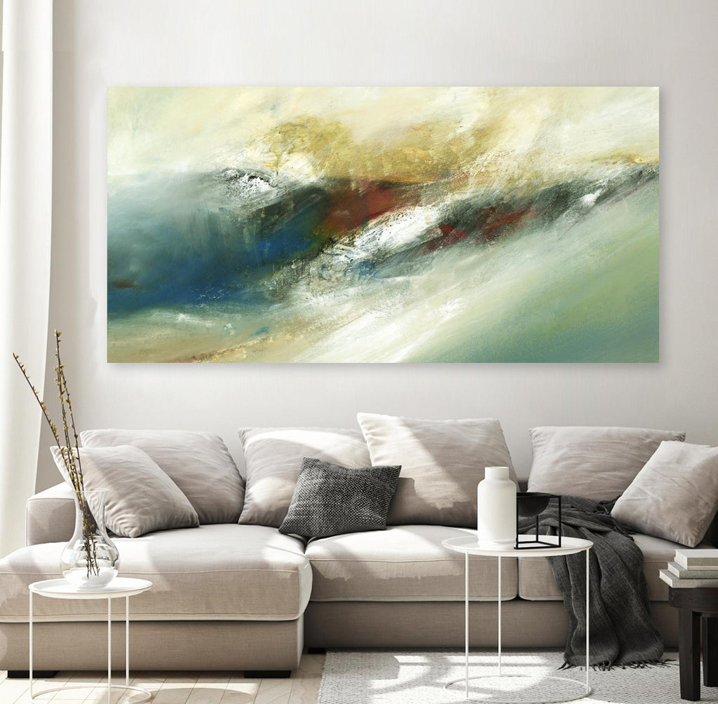 Rugged Scape by Lisa Ridgers on GIANT ART - beige abstract