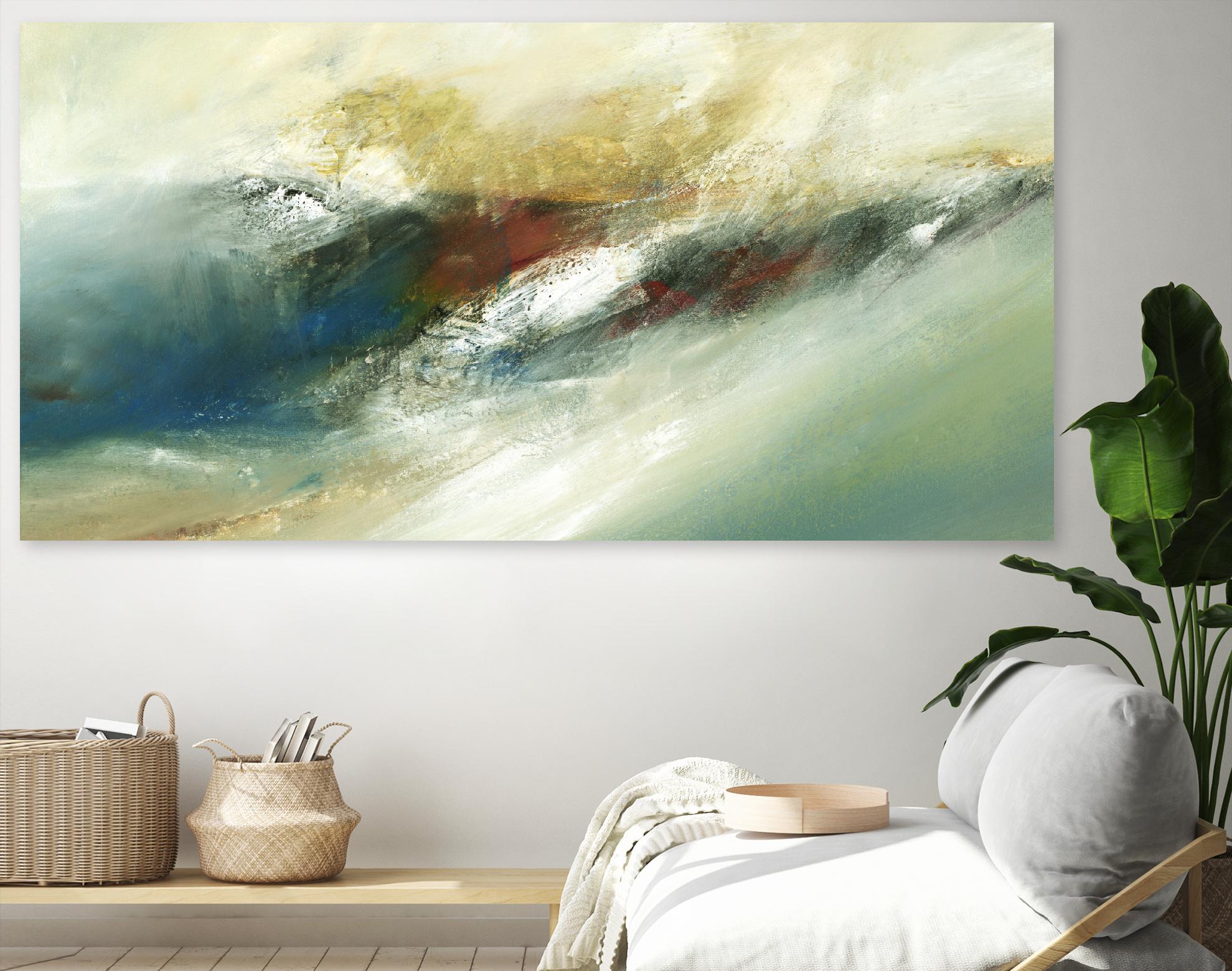 Rugged Scape by Lisa Ridgers on GIANT ART - beige abstract