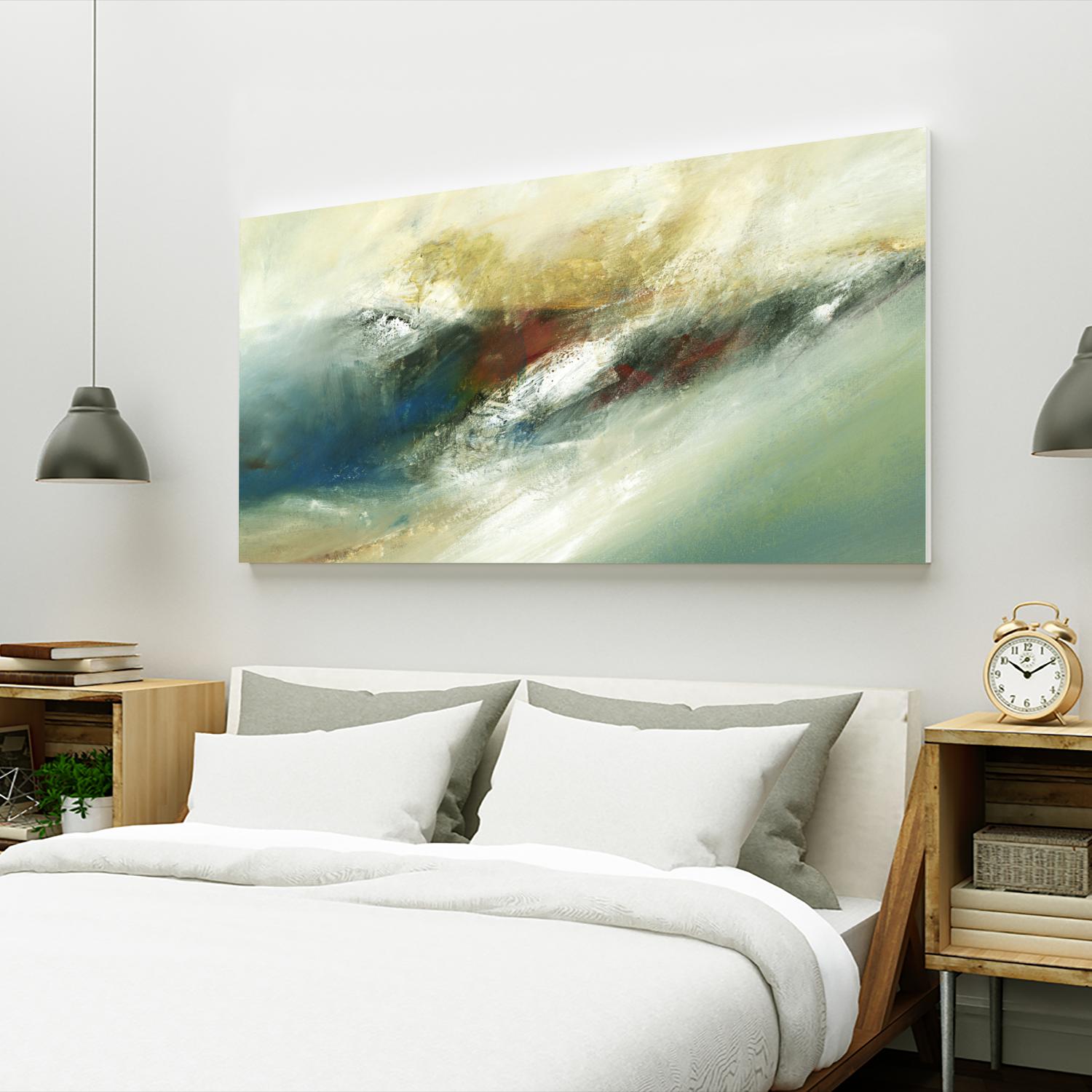 Rugged Scape by Lisa Ridgers on GIANT ART - beige abstract