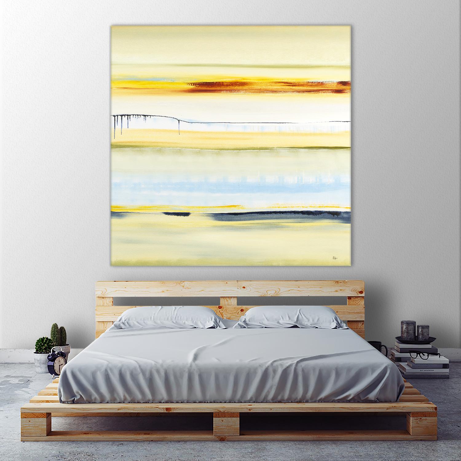 Beach Day by Lisa Ridgers on GIANT ART - blue abstract