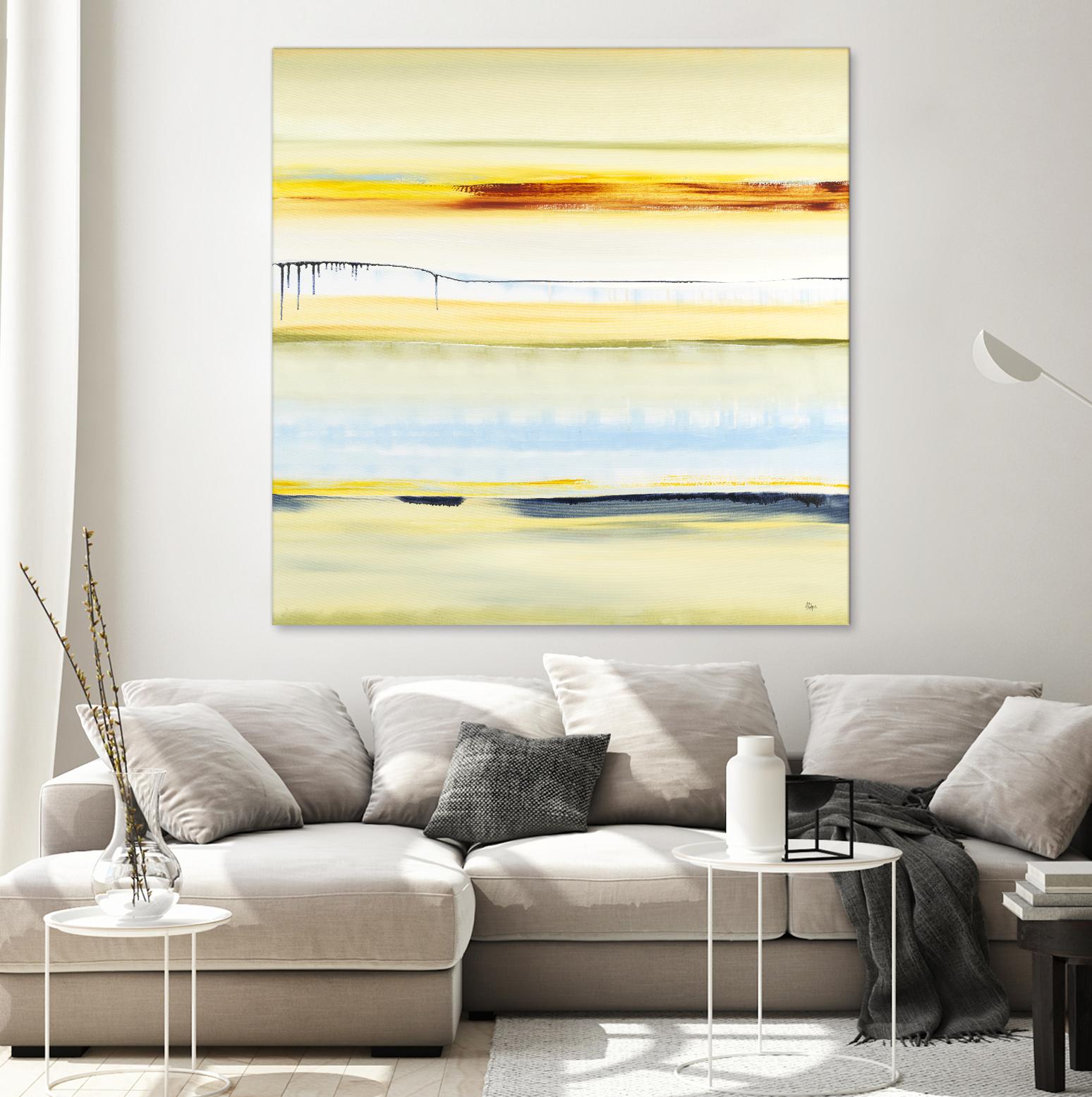 Beach Day by Lisa Ridgers on GIANT ART - blue abstract