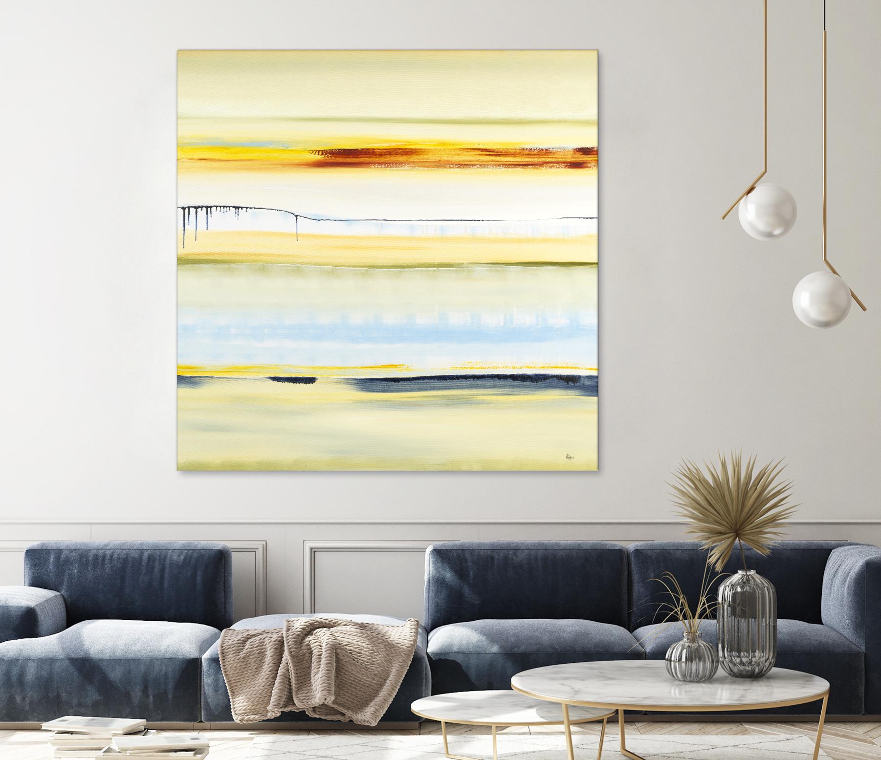 Beach Day by Lisa Ridgers on GIANT ART - blue abstract