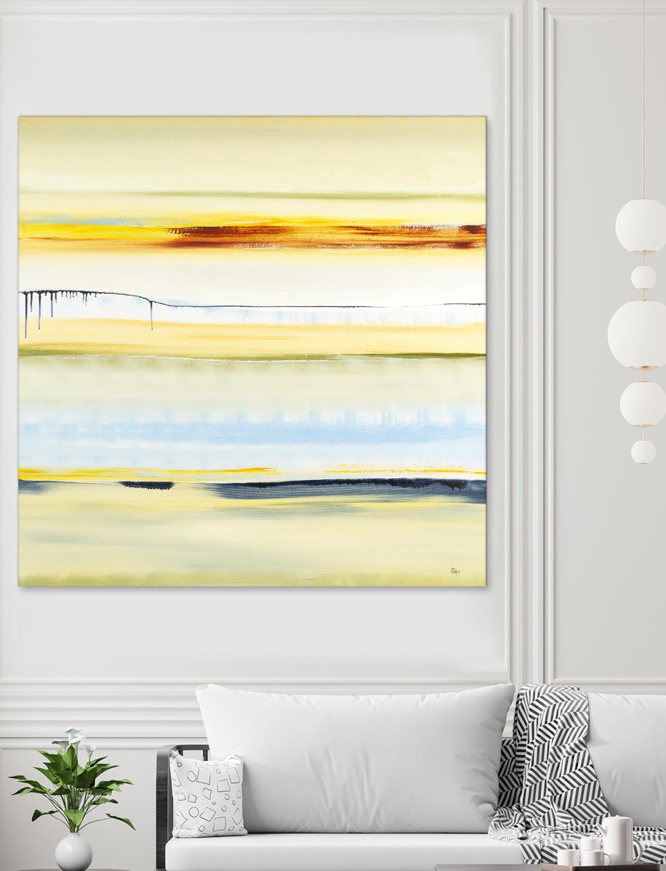 Beach Day by Lisa Ridgers on GIANT ART - blue abstract