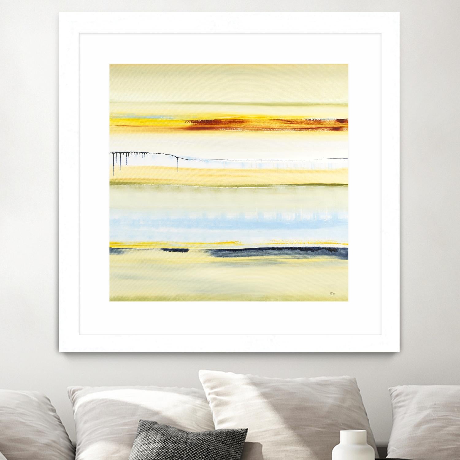 Beach Day by Lisa Ridgers on GIANT ART - blue abstract