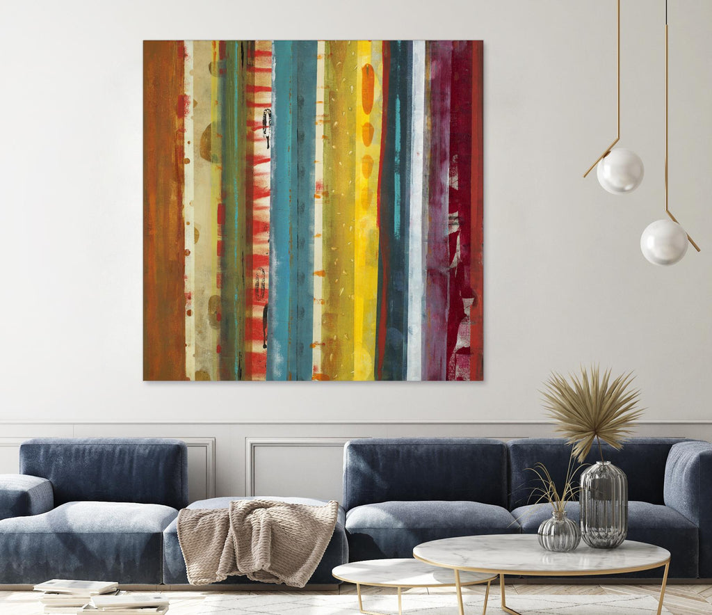 Bold Lanes by Lisa Ridgers on GIANT ART - yellow abstract