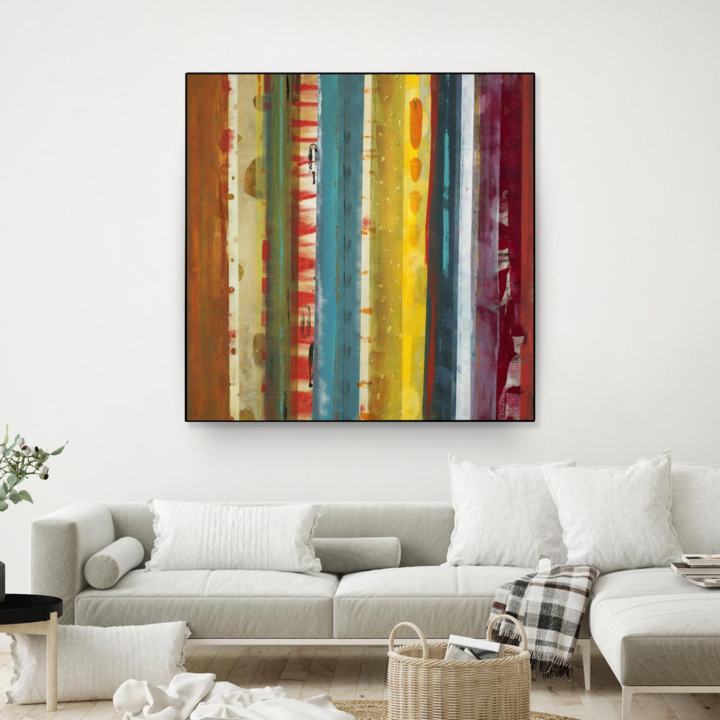 Bold Lanes by Lisa Ridgers on GIANT ART - yellow abstract