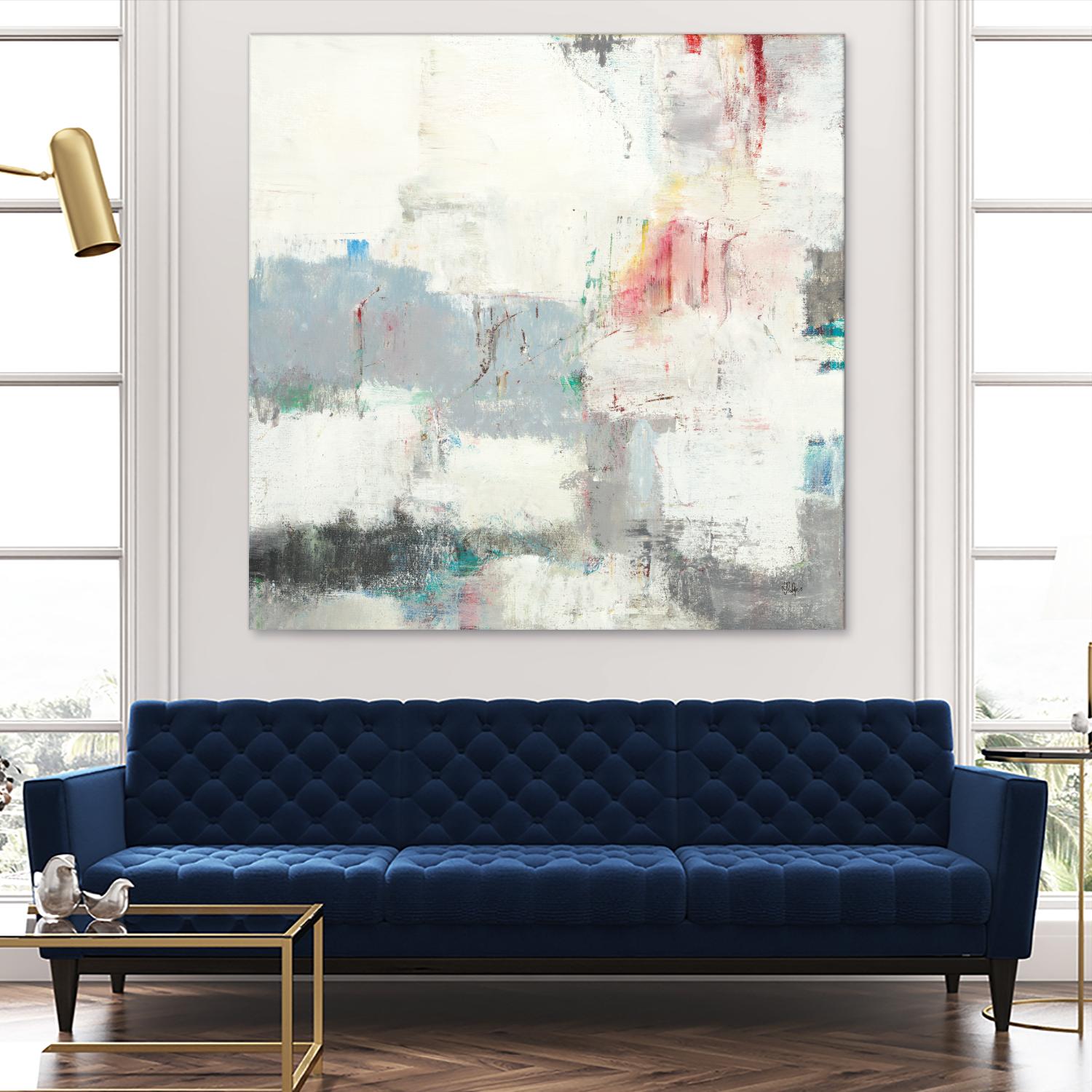 Clear Intentions by Lisa Ridgers on GIANT ART - beige abstract