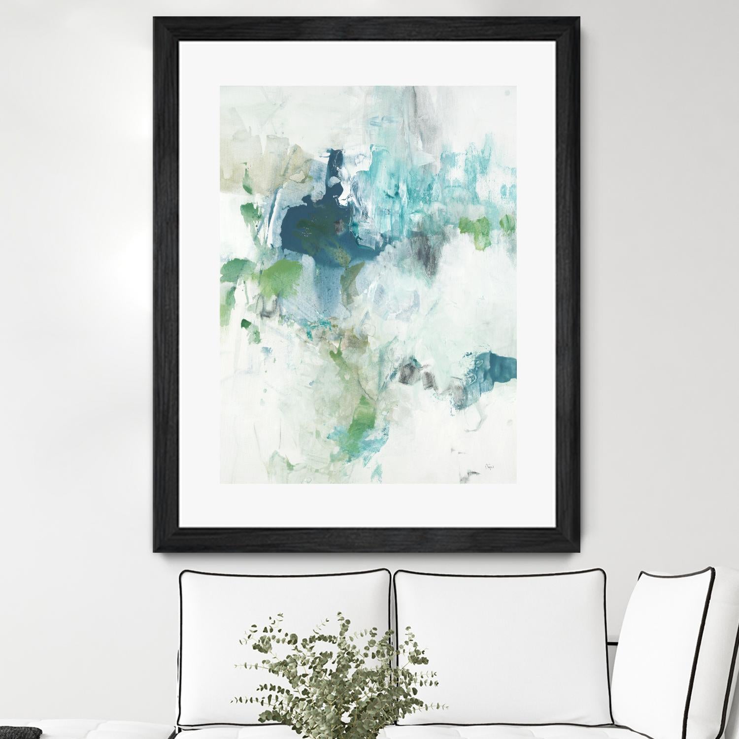 Splash II by Lisa Ridgers on GIANT ART - blue abstract