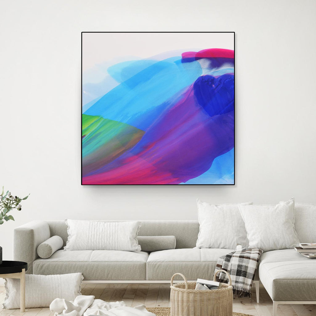 Spiritual Journey I by Linda Stelling on GIANT ART - blues, purples fluid abstracts