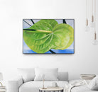 ANTHURIUM by LINDA STELLING on GIANT ART - blue floral tropical floral