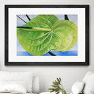ANTHURIUM by LINDA STELLING on GIANT ART - blue floral tropical floral