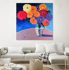 CLEAR AND PRESENT by LINDA STELLING on GIANT ART - orange floral floral