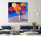 CLEAR AND PRESENT by LINDA STELLING on GIANT ART - orange floral floral
