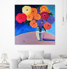 CLEAR AND PRESENT by LINDA STELLING on GIANT ART - orange floral floral