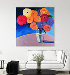 CLEAR AND PRESENT by LINDA STELLING on GIANT ART - orange floral floral
