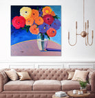 CLEAR AND PRESENT by LINDA STELLING on GIANT ART - orange floral floral