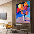 CLEAR AND PRESENT by LINDA STELLING on GIANT ART - orange floral floral