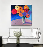 CLEAR AND PRESENT by LINDA STELLING on GIANT ART - orange floral floral