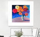 CLEAR AND PRESENT by LINDA STELLING on GIANT ART - orange floral floral