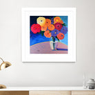 CLEAR AND PRESENT by LINDA STELLING on GIANT ART - orange floral floral