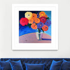 CLEAR AND PRESENT by LINDA STELLING on GIANT ART - orange floral floral