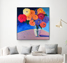 CLEAR AND PRESENT by LINDA STELLING on GIANT ART - orange floral floral