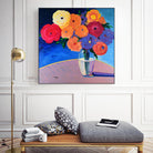 CLEAR AND PRESENT by LINDA STELLING on GIANT ART - orange floral floral