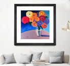 CLEAR AND PRESENT by LINDA STELLING on GIANT ART - orange floral floral