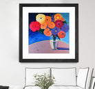 CLEAR AND PRESENT by LINDA STELLING on GIANT ART - orange floral floral