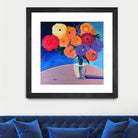 CLEAR AND PRESENT by LINDA STELLING on GIANT ART - orange floral floral