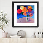 CLEAR AND PRESENT by LINDA STELLING on GIANT ART - orange floral floral