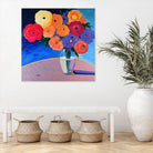 CLEAR AND PRESENT by LINDA STELLING on GIANT ART - orange floral floral