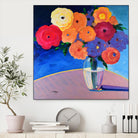 CLEAR AND PRESENT by LINDA STELLING on GIANT ART - orange floral floral