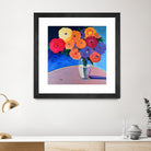 CLEAR AND PRESENT by LINDA STELLING on GIANT ART - orange floral floral
