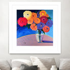 CLEAR AND PRESENT by LINDA STELLING on GIANT ART - orange floral floral