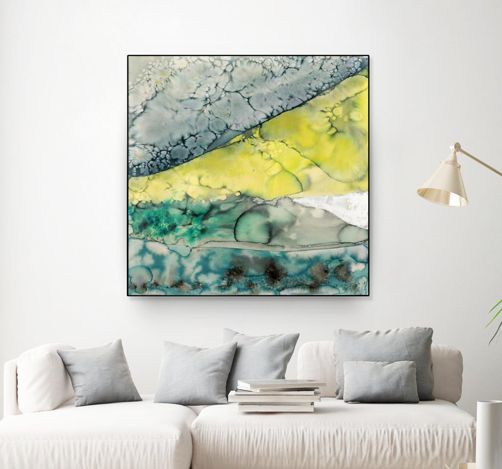 Water Hills by Laura VanHorne on GIANT ART - turquoise abstract