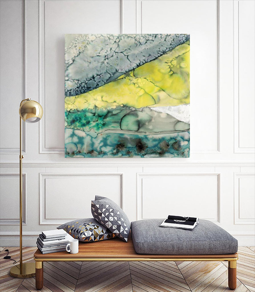 Water Hills de Laura VanHorne sur GIANT ART - abstrait turquoise