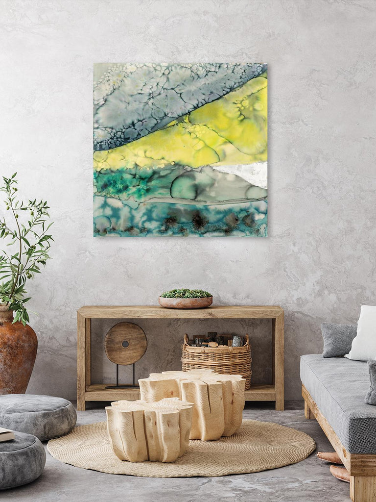 Water Hills by Laura VanHorne on GIANT ART - turquoise abstract