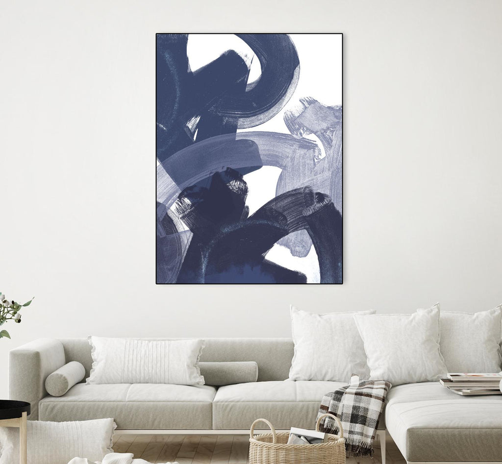 Blue on Blue I by June Erica Vess on GIANT ART - blue abstract